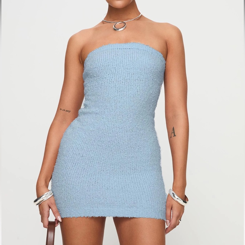 Princess Polly Light Blue Strapless Dress